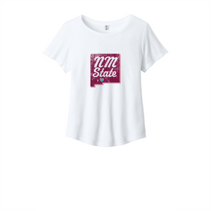 NM State Heart Women's Tri-Blend Scoop Neck
