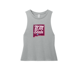 NM State Heart Women's Tri-Blend Tank